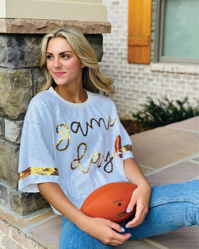 Game Day Babe Sequin Top