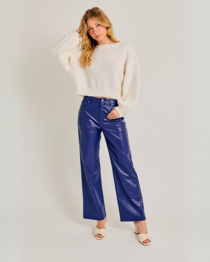 Honey, I'm Home Faux Leather Pants