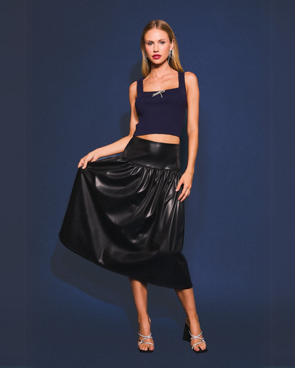 Big Reputation Leather Skirt