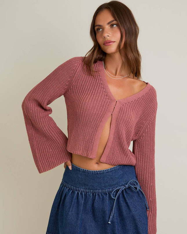 Heartbeat on the High Line Cardigan - Rose
