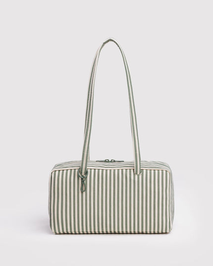 Baggu Nylon Bowler Bag - Sage Stripe