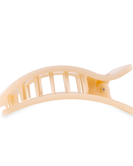 Almond Beige Flat Rectangle Hair Clip- Teleties