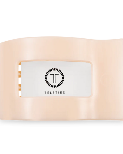 Almond Beige Flat Rectangle Hair Clip- Teleties