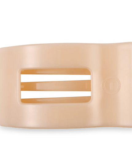 Almond Beige Flat Rectangle Hair Clip- Teleties