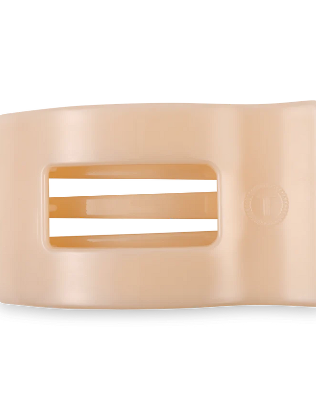 Almond Beige Flat Rectangle Hair Clip- Teleties