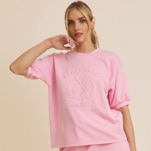 Aprés Golf Pink Top