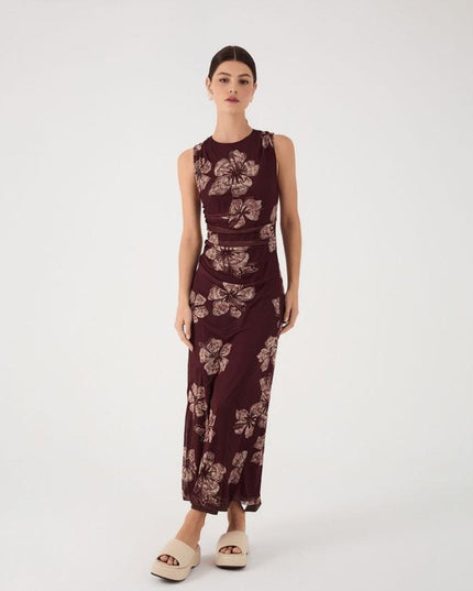 Rio Nights Stretch Floral Maxi Dress