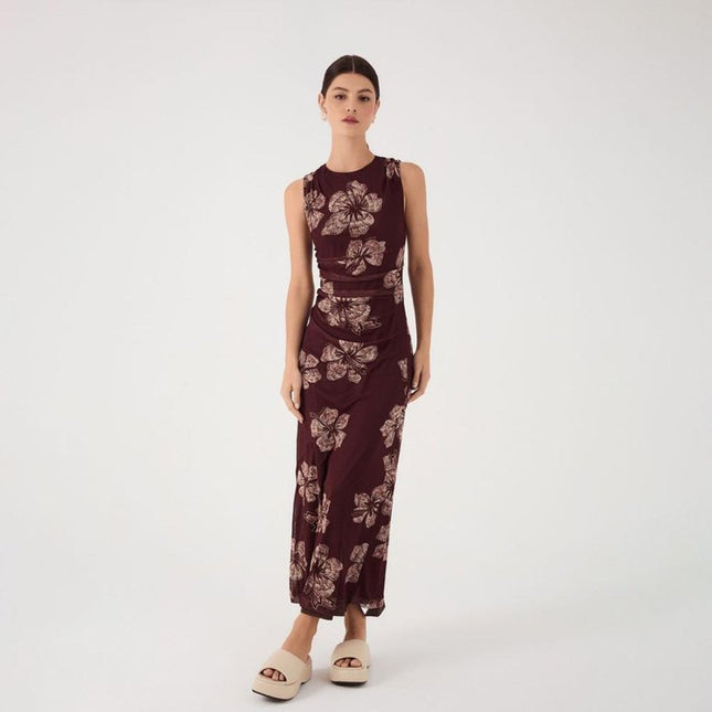 Rio Nights Stretch Floral Maxi Dress