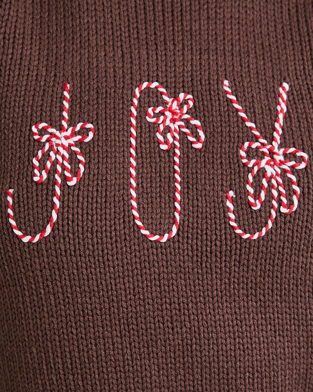 Peppermint Cozy Joy Sleeveless Turtleneck Sweater