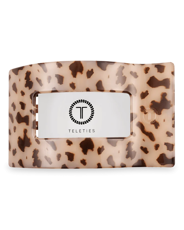 Blonde Tortoise Flat Rectangle Hair Clip- Teleties