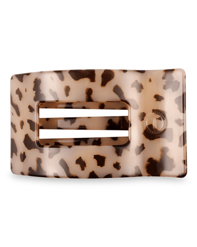 Blonde Tortoise Flat Rectangle Hair Clip- Teleties