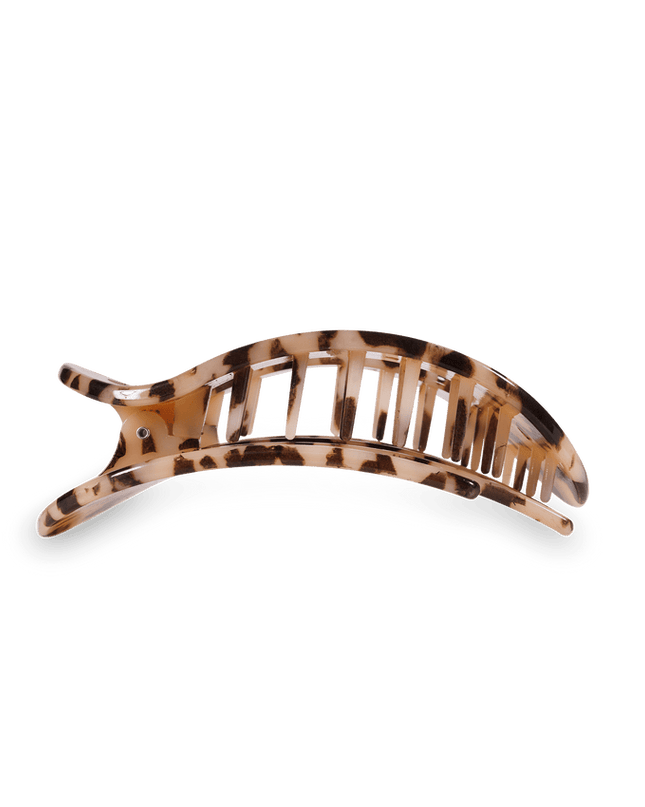 Blonde Tortoise Flat Round Clip