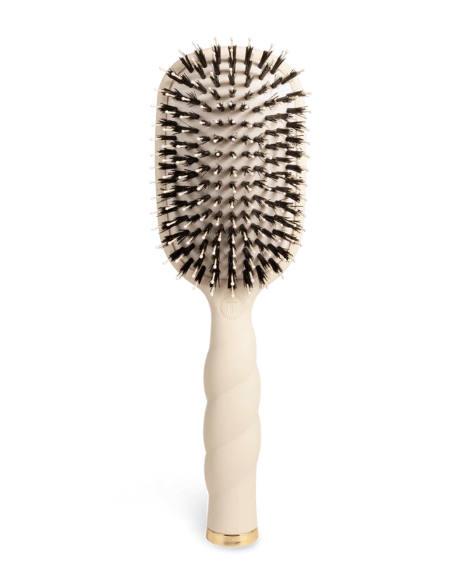 Boar Bristle Hair Brush Tan- Teleties