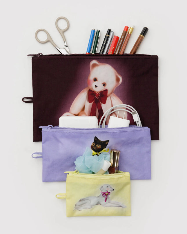 Baggu Flat Pouch Set - Fancy Animals