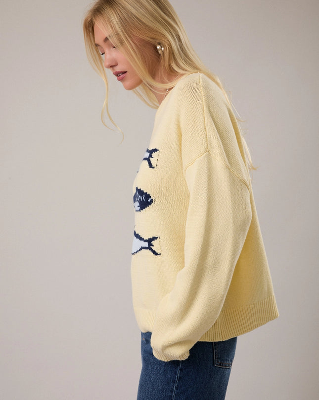 Sardine Queen Pullover Knit Sweater