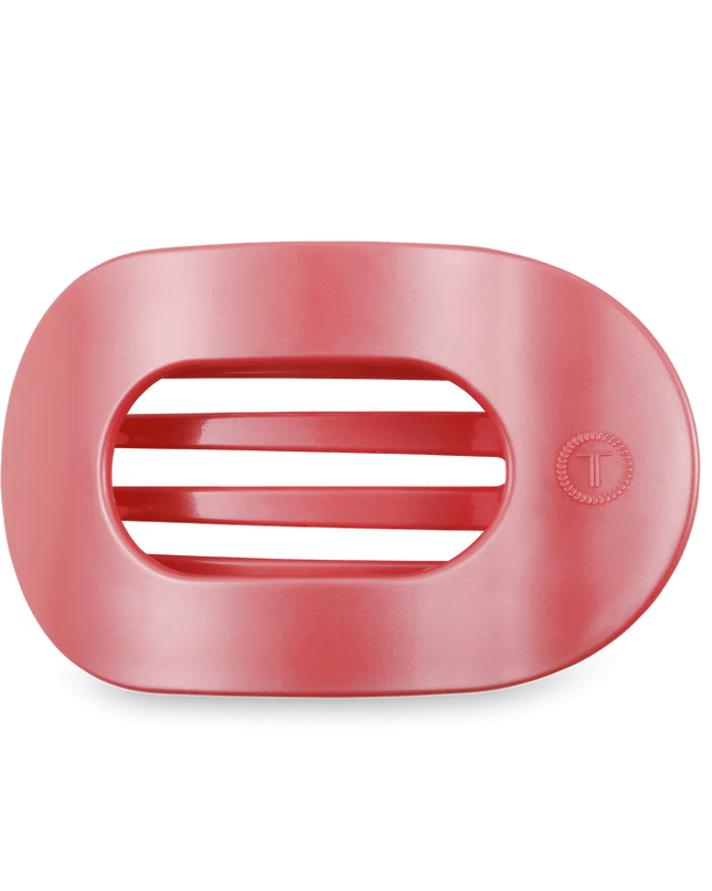 Calming Coral Flat Round Hair Clip- Teleties