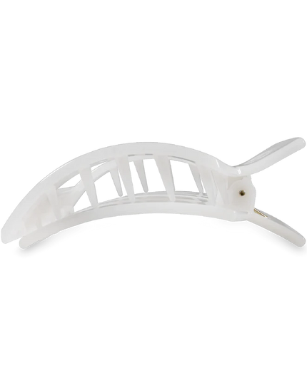 Coconut White Flat Square Hair Clip- Teleties