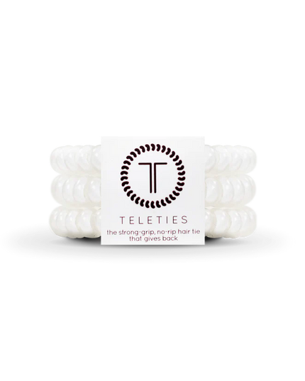 Coconut White Hair Ties Teleties