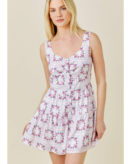 Riviera Satin Printed Romper