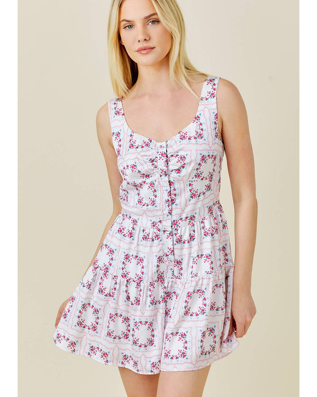 Riviera Satin Printed Romper