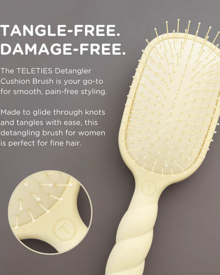 Detangler Hair Brush for Fine Hair Tan - Teleties