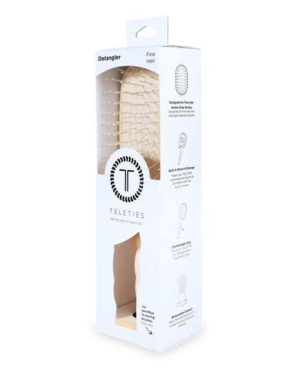 Detangler Hair Brush for Fine Hair Tan - Teleties