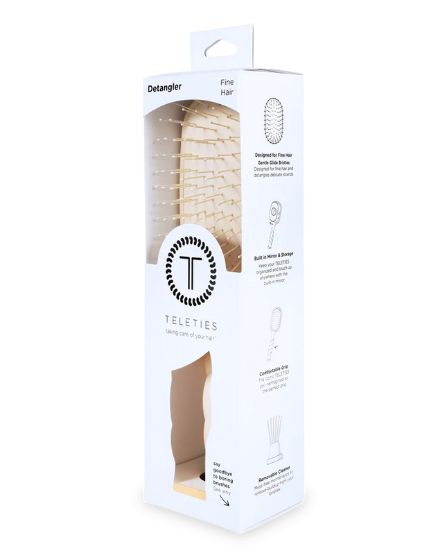 Detangler Hair Brush for Fine Hair Tan - Teleties