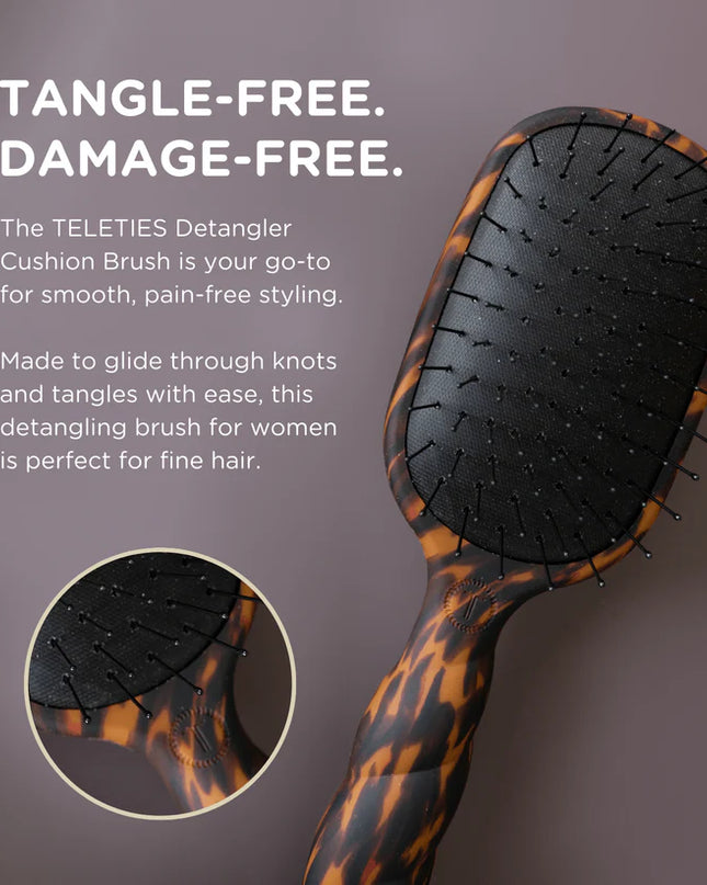 Detangler Hair Brush for Fine Hair Tortoise - Teleties