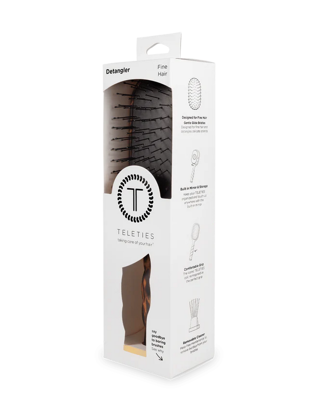 Detangler Hair Brush for Fine Hair Tortoise - Teleties