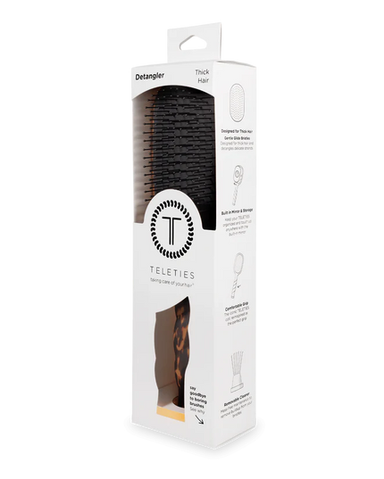 Detangler Hair Brush for Thick Hair  Tortoise - Teleties