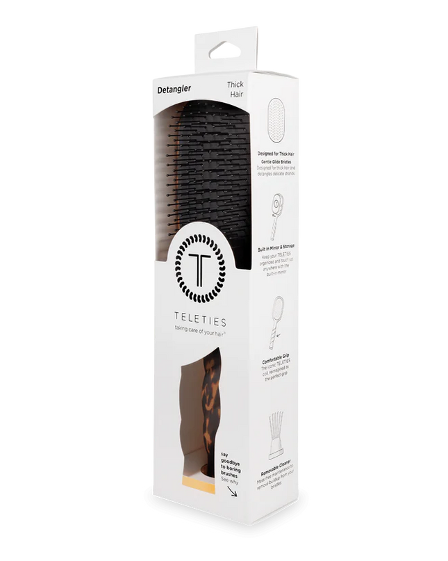 Detangler Hair Brush for Thick Hair  Tortoise - Teleties