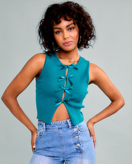 best in bow top - teal