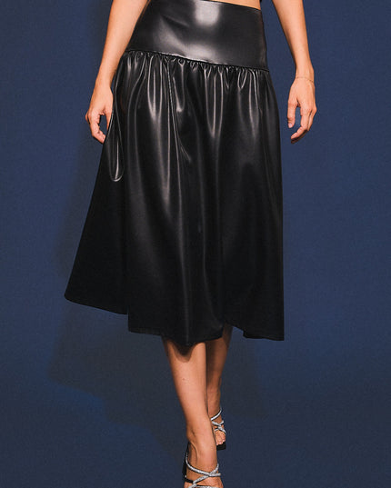 Big Reputation Leather Skirt