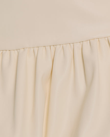 don't burst my bubble skirt - faux leather - white