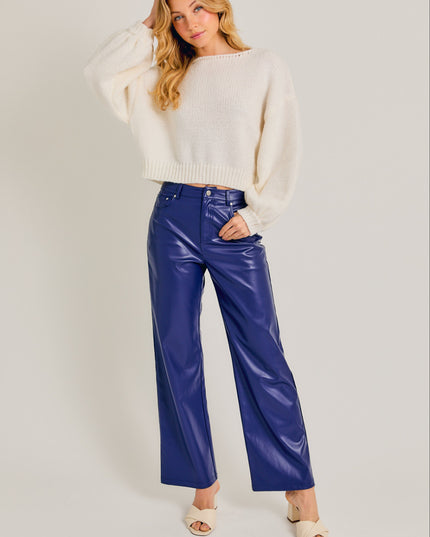 Honey, I'm Home Faux Leather Pants