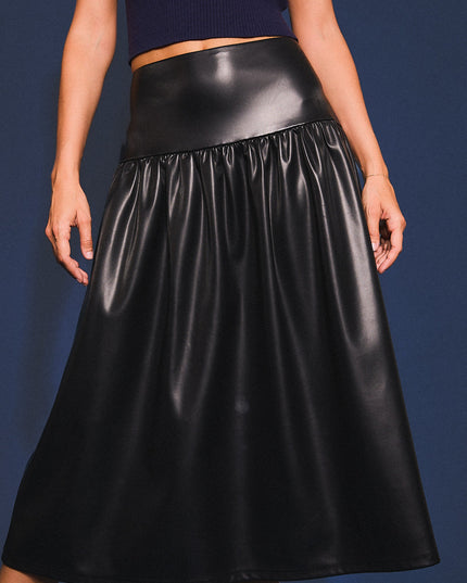 Big Reputation Leather Skirt