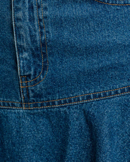 debut denim asymmetrical skirt