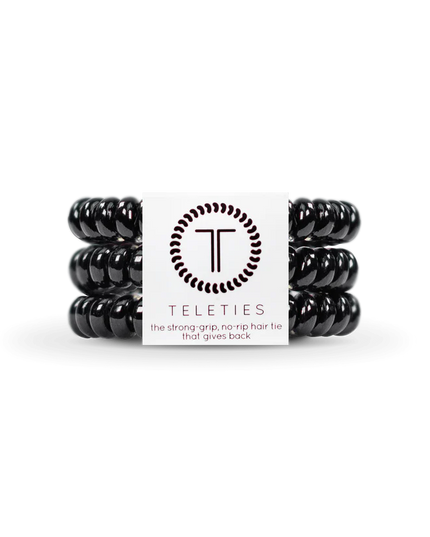 Jet Black Hair Ties Teleties