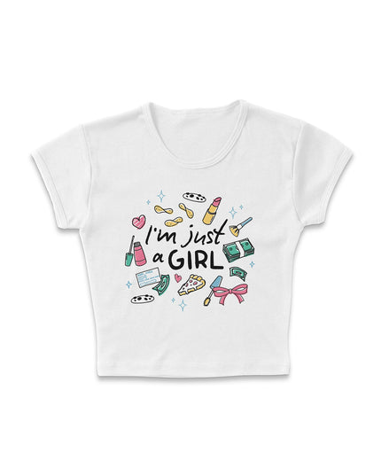 GIRLY DOODLES MICRO RIB BABY TEE