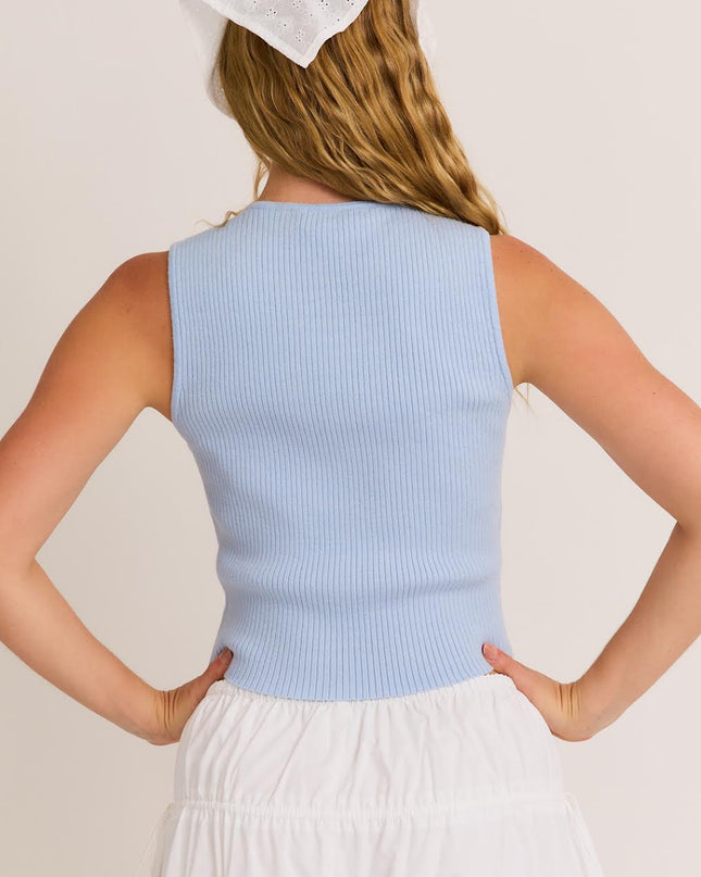 best in bow top - light blue