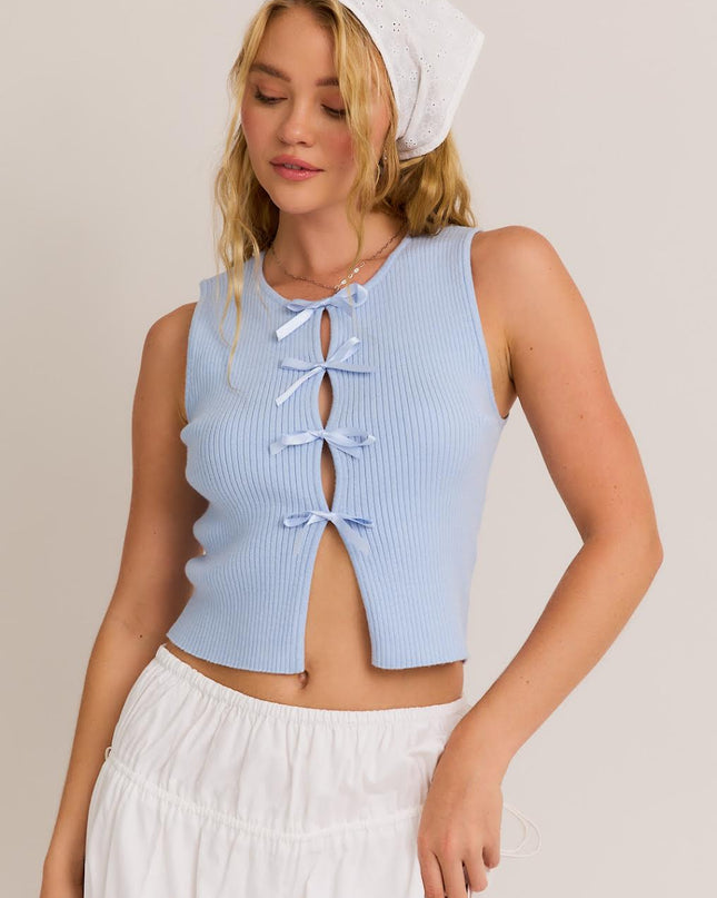 best in bow top - light blue