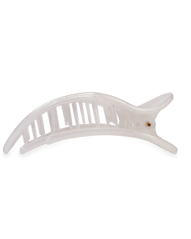 Mother of Pearl Heart Flat Clip - Teleties
