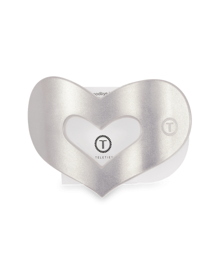Mother of Pearl Heart Flat Clip - Teleties