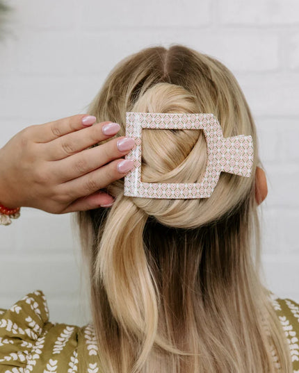 Pine & Pearl Flat Square Hair Clip
