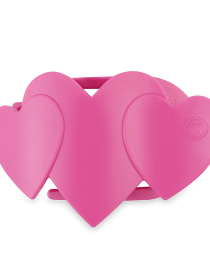 Pink Heart to Heart Flat Hair Clip - Teleties