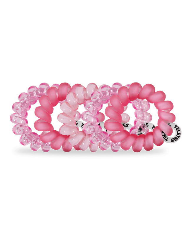 Pretty in Pink Tiny Hair Ties- Teleties