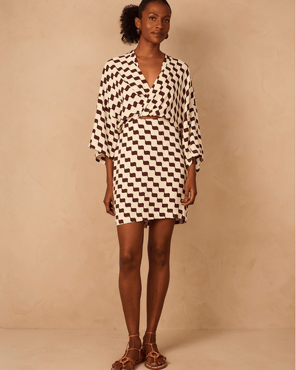 Crepe Dress with Bossa Nova Print