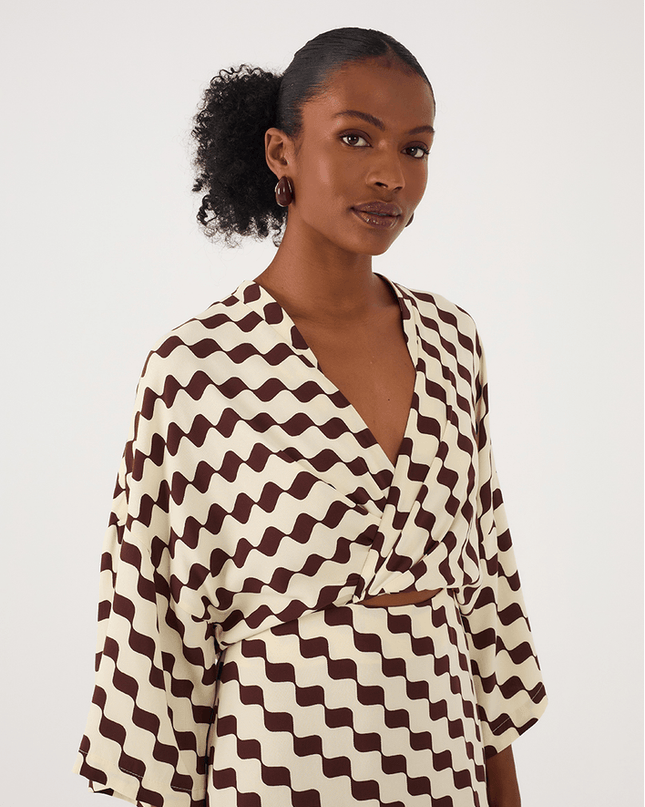 Crepe Dress with Bossa Nova Print
