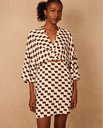 Crepe Dress with Bossa Nova Print