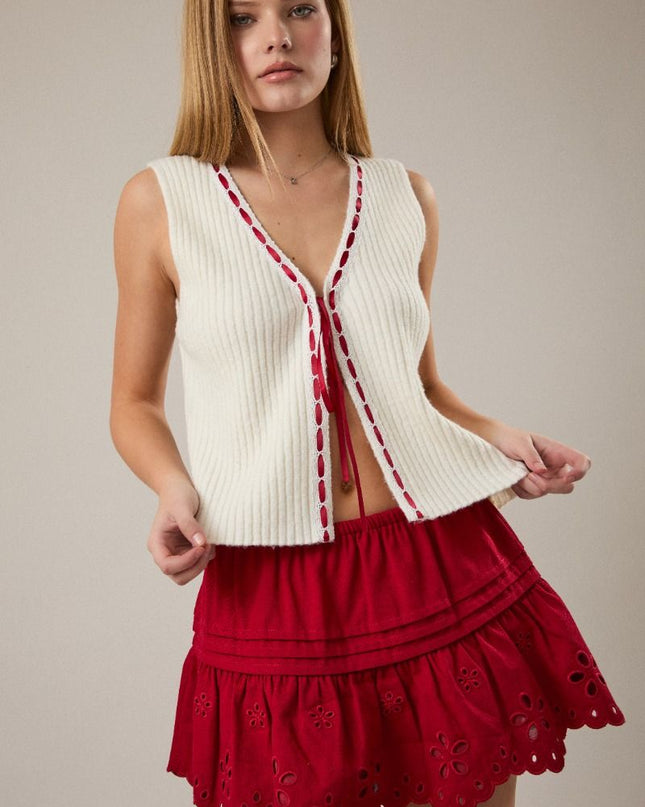 Handwritten Letters White Vest